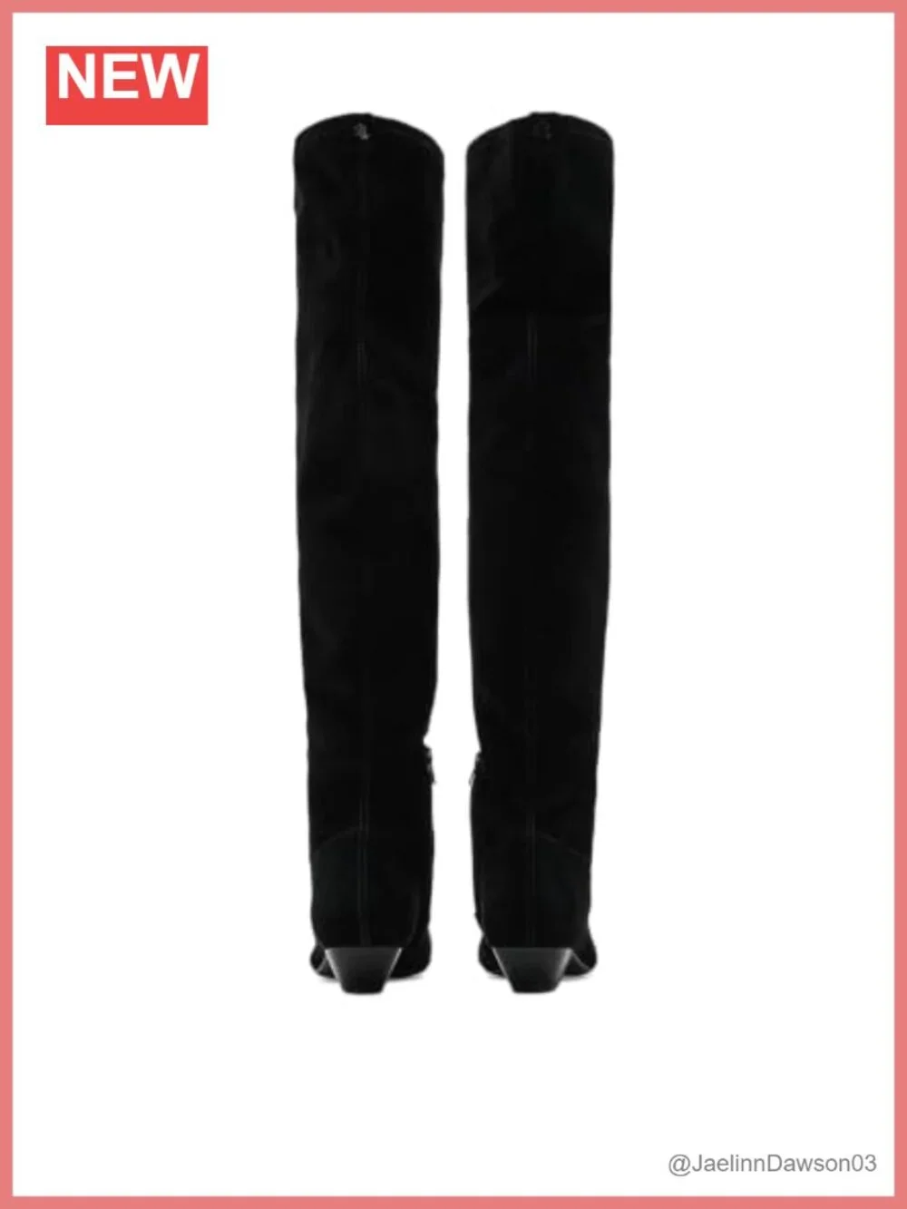 Sheep Suede Tall Boots Above the Knee Block Heel Over-the-Knee Fall